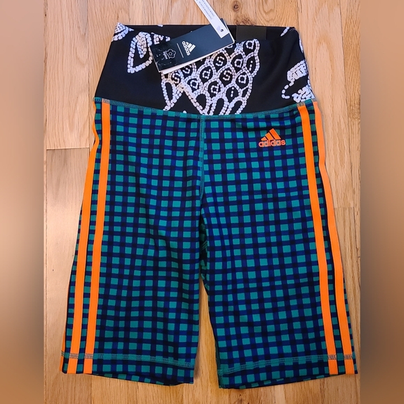 New Adidas x FARM Rio Bike Shorts Size XS - Picture 2 of 15